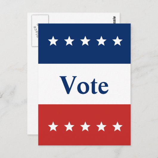 Benutzerdefinierte rot-blaue Textabstimmung Postkarte (Vorne/Hinten)