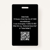 Benutzerdefinierte Rot- und Schwarz-Media-Pass | P Ausweis (Rückseite)