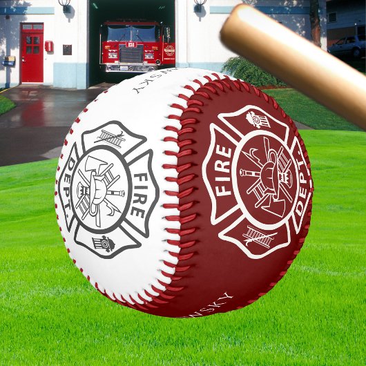 Benutzerdefinierte rot-weiße Fireman-Symbole Baseball