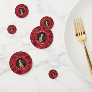 Benutzerdefinierte Rote Anemonen-Blütenblatt-Gebur Konfetti