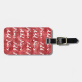 Benutzerdefinierte rote Farbe hinzufügen Gepäckanhänger (Vorderseite horizontal)