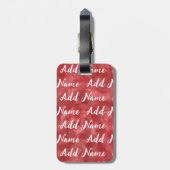 Benutzerdefinierte rote Farbe hinzufügen Gepäckanhänger (Rückseite vertikal)