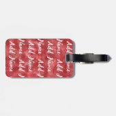 Benutzerdefinierte rote Farbe hinzufügen Gepäckanhänger (Rückseite horizontal)