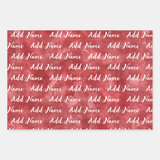 Benutzerdefinierte rote Farbe hinzufügen Geschenkpapier Set (Vorderseite 2)