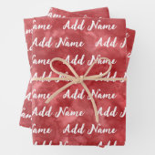 Benutzerdefinierte rote Farbe hinzufügen Geschenkpapier Set (Beispiel)