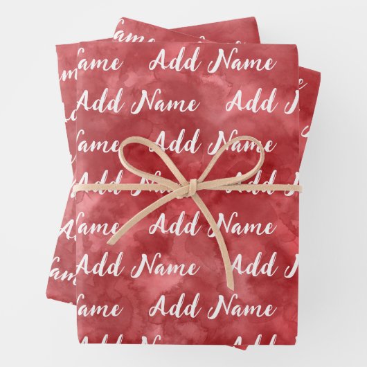 Benutzerdefinierte rote Farbe hinzufügen Geschenkpapier Set (Beispiel)