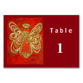 Benutzerdefinierte rote Farbserien Engel-Tischkart Tischnummer (Rückseite)