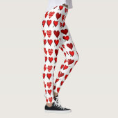 Benutzerdefinierte rote Herzinfarkt-Liebe Design-L Leggings (Rechts)
