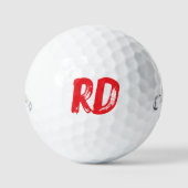 Benutzerdefinierte rote Lackinitialen Callaway Golfball (Vorderseite)