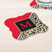 Benutzerdefinierte Rote Leopard-Untersetzer Untersetzer (angewinkelt)