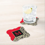 Benutzerdefinierte Rote Leopard-Untersetzer Untersetzer (Vor Ort)