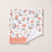 Benutzerdefinierte rote Mohnblumen Botanik Handtüc Badhandtuch Set (Waschlappen)