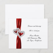 Benutzerdefinierte rote Multifunktionsleisten-Empf Einladung (Vorne/Hinten)