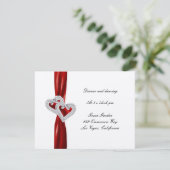 Benutzerdefinierte rote Multifunktionsleisten-Empf Einladung (Stehend Vorderseite)