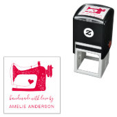 Benutzerdefinierte rote Nähmaschine mit Liebe hand Permastempel (Beispiel)