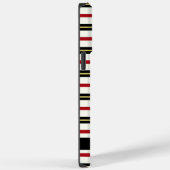 Benutzerdefinierte rote schwarze, weiße Farbstreif Case-Mate iPhone Hülle (Rückseite / Rechts)