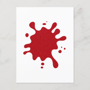 Benutzerdefinierte rote Splash-Minimalist-Ankündig Ankündigungspostkarte