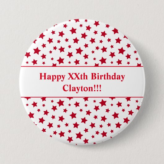 Benutzerdefinierte rote Sterne mit der Schaltfläch Button (Vorderseite)