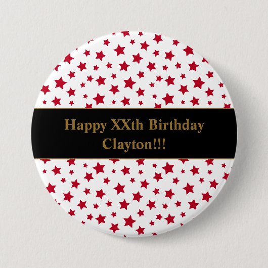 Benutzerdefinierte rote Sterne mit der Schaltfläch Button (Vorderseite)