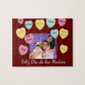 Benutzerdefinierte rote und Herz-Meldung | Muttert Puzzle (Horizontal)