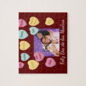 Benutzerdefinierte rote und Herz-Meldung | Muttert Puzzle (Vertikal)