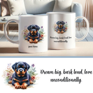 Benutzerdefinierte Rottweiler-Tasse mit inspiriere Kaffeetasse