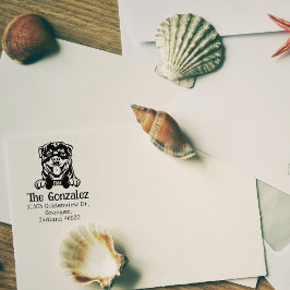 benutzerdefinierte Rotweiller-Rücksendeadresse, Gummistempel