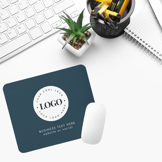 Benutzerdefinierte Round-Business-Logos und Textfi Mousepad