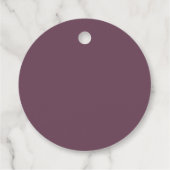 Benutzerdefinierte Round-Favor-Tags Geschenkanhänger (Rückseite)