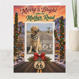 Benutzerdefinierte Route 66 Weihnachtsfoto-Grüße Karte