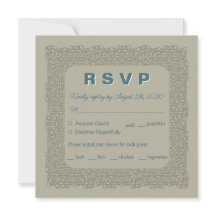 Benutzerdefinierte RSVP-Karte im eleganten Vintage