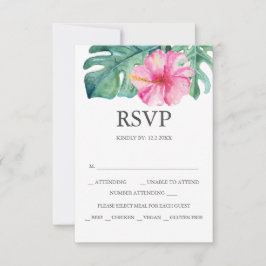 Benutzerdefinierte RSVP-Karten für Hochzeiten rosa RSVP Karte
