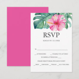 Benutzerdefinierte RSVP-Karten für Hochzeiten rosa RSVP Karte
