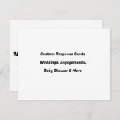 Benutzerdefinierte RSVP-Karten für Hochzeiten - Se RSVP Karte (Vorne/Hinten)