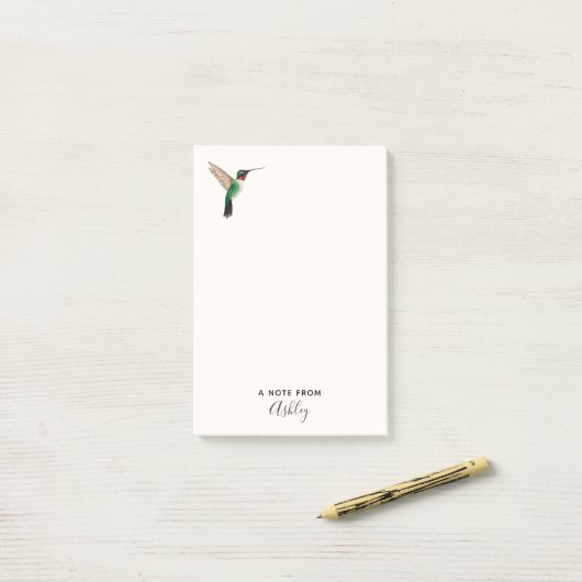 Benutzerdefinierte Ruby-throated Hummingbird Notes Post-it Klebezettel (Auf Schreibtisch)