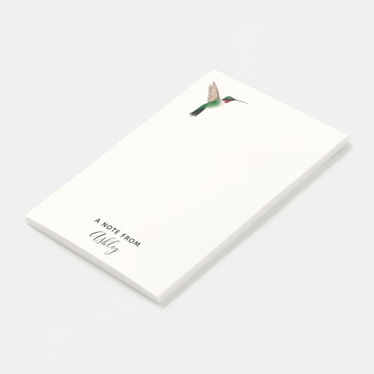 Benutzerdefinierte Ruby-throated Hummingbird Notes Post-it Klebezettel (angewinkelt)