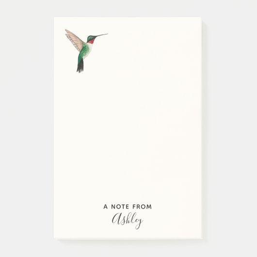 Benutzerdefinierte Ruby-throated Hummingbird Notes Post-it Klebezettel (Vorderseite)