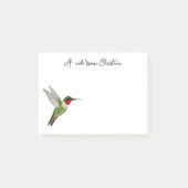 Benutzerdefinierte Ruby-throated Hummingbird Notes Post-it Klebezettel (Vorderseite)