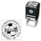 Benutzerdefinierte Rückgabestellungs-Soccer-Famili Permastempel (Beispiel)