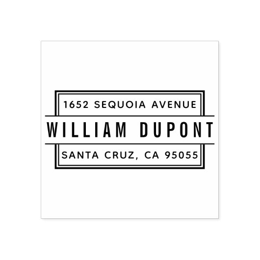 Benutzerdefinierte Rücksendeadresse eines rechteck Gummistempel (Prägung)