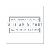 Benutzerdefinierte Rücksendeadresse eines rechteck Permastempel (Design)