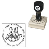 Benutzerdefinierte Rücksendeadresse für Bowling-Fa Gummistempel (Stempel)