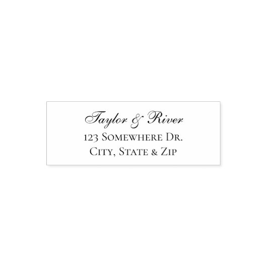 Benutzerdefinierte Rücksendeadresse für Elegante S Permastempel (Design)