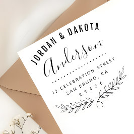 Benutzerdefinierte Rücksendeadresse für kurvige Te Gummistempel