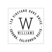 Benutzerdefinierte Rücksendeadresse für Monogramm Gummistempel (Prägung)