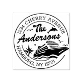 Benutzerdefinierte Rücksendeadresse mit Kreuzfahrt Gummistempel (Prägung)