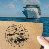 Benutzerdefinierte Rücksendeadresse mit Kreuzfahrt Gummistempel