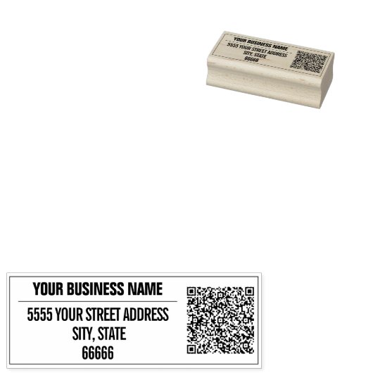 Benutzerdefinierte Rücksendeadresse QR-Code-Briefm Gummistempel (Stempel)