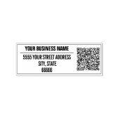 Benutzerdefinierte Rücksendeadresse QR-Code-Briefm Gummistempel (Prägung)