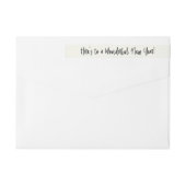 Benutzerdefinierte Rücksendeadresse Wunderbar Neue (Rückseite)